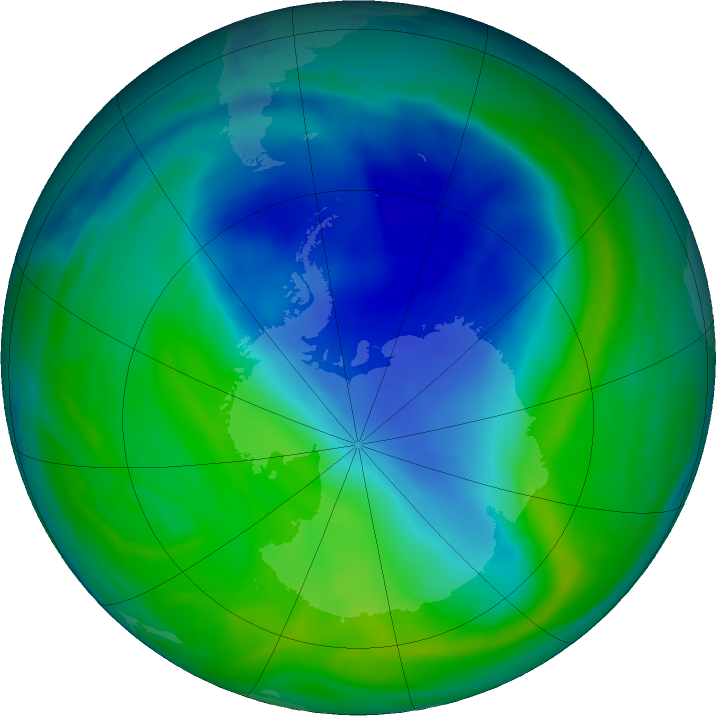 Antarctic ozone map for 29 November 2022